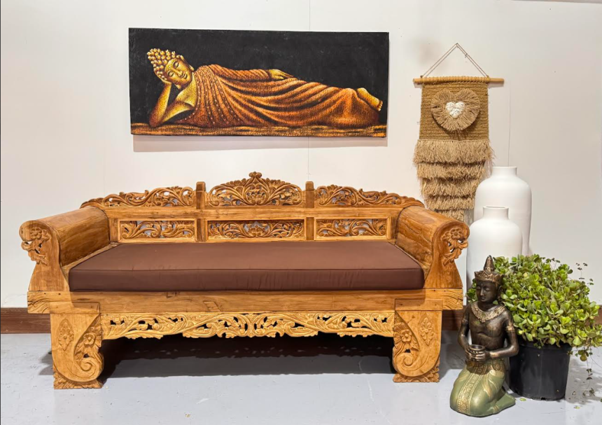 Carved Daybed Honey