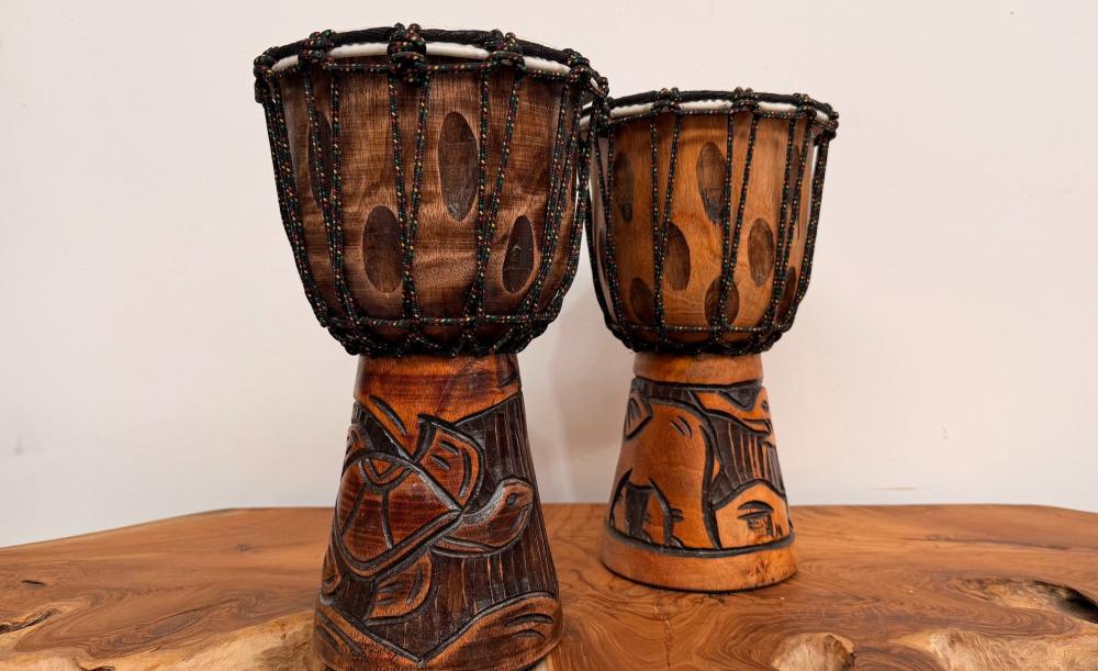 Carved Bongo Drum