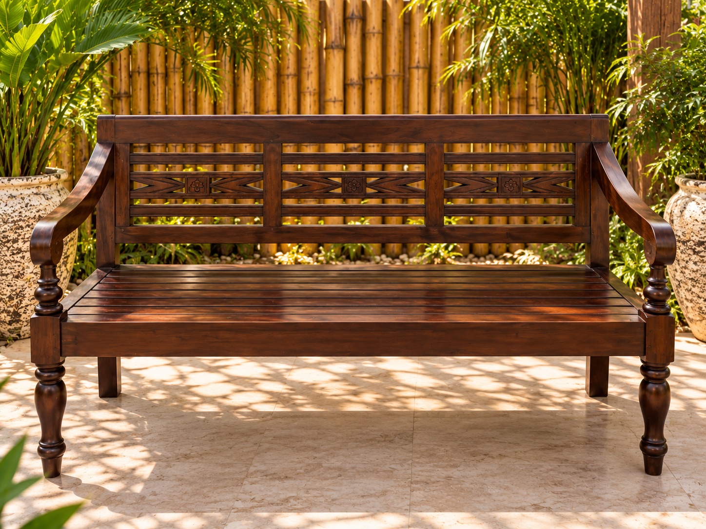 Dark Honey Semarang Bench 3-Seater
