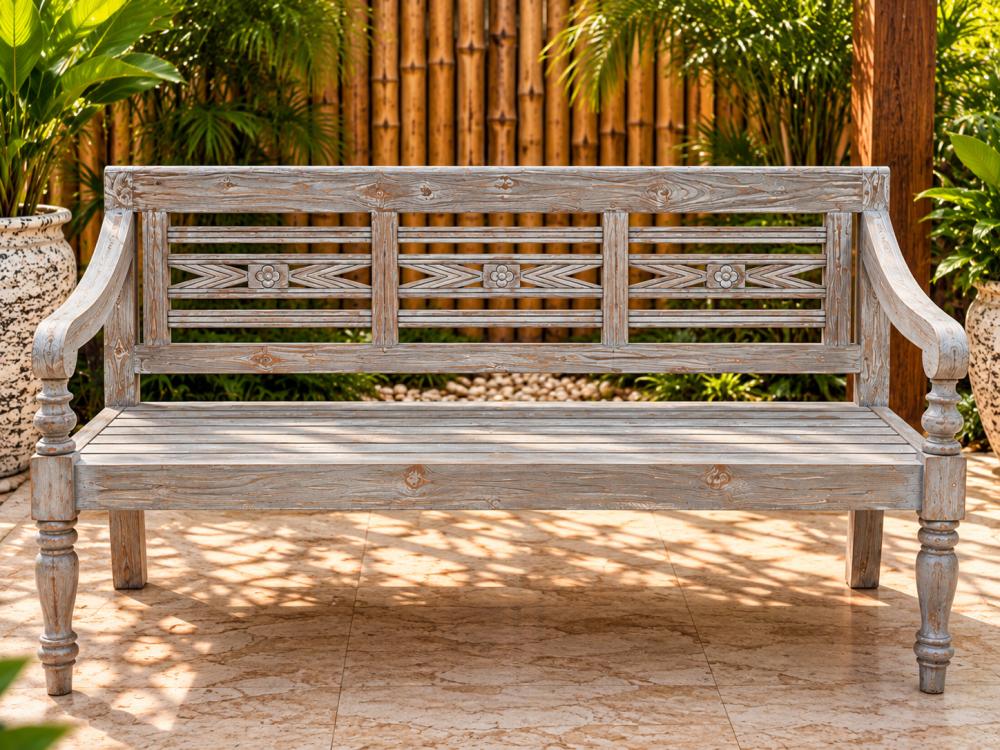 Grey Wash Semarang Bench 3-Seater